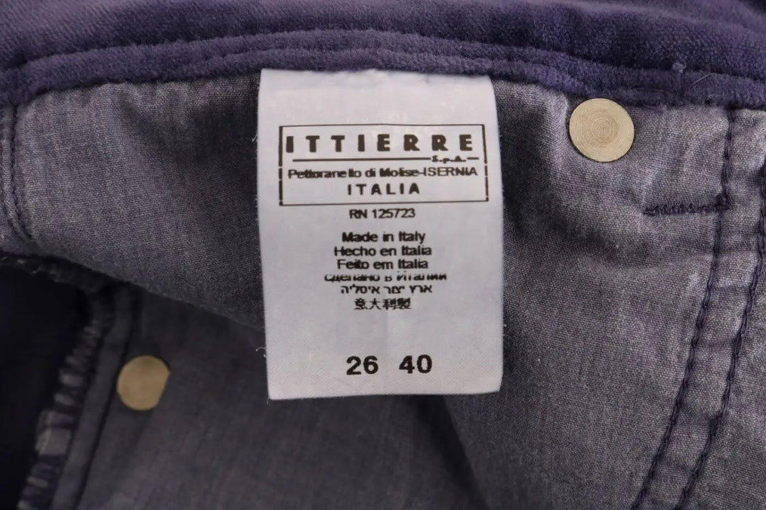 Ermanno Scervino Purple Corduroy Stretch Bootcut Pants