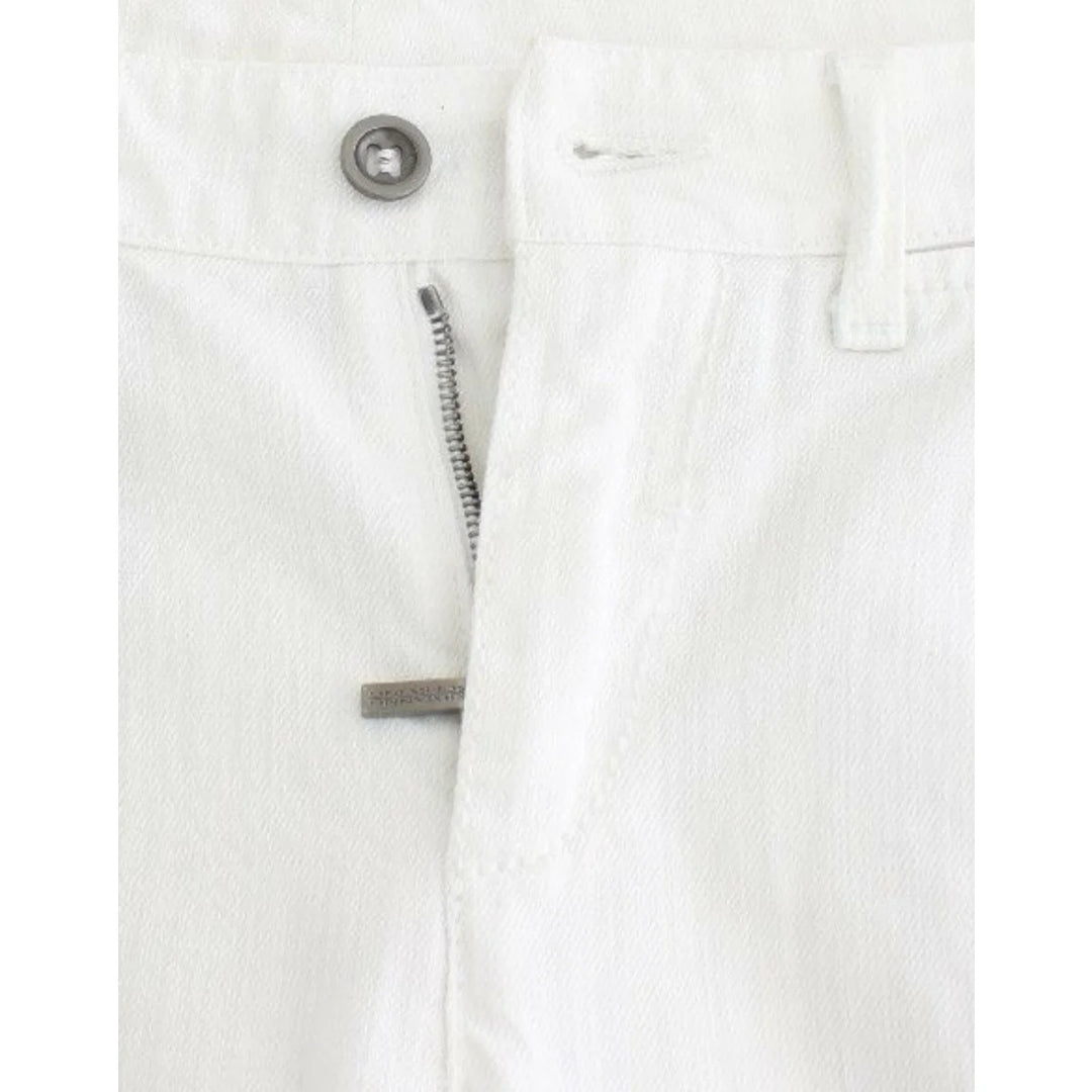 Ermanno Scervino White Cropped Jeans Denim Pants Branded Capri
