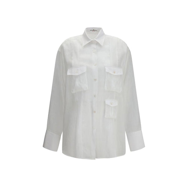 Ermanno Scervino Shirts - White Ramie Shirt