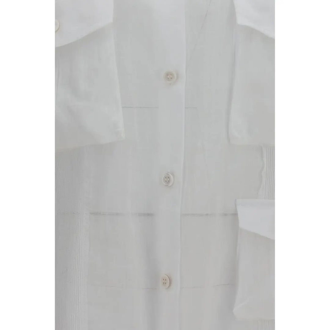 Ermanno Scervino White Ramie Shirt