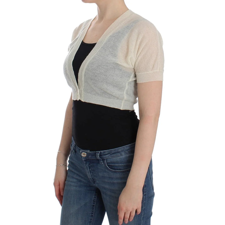 Ermanno Scervino White Wool Cardigan Sweater