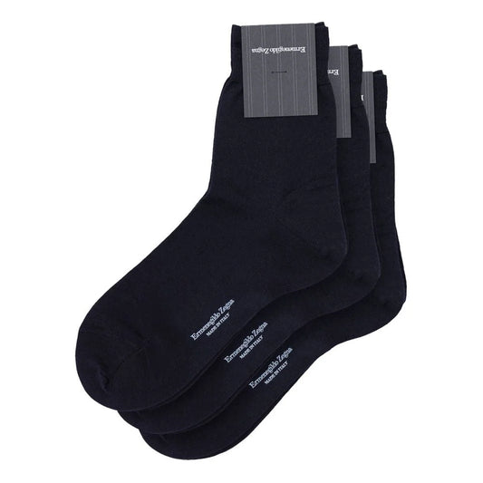 Ermenegildo Zegna Merino Wool Short Socks for Men Made in Italy ZEGNA