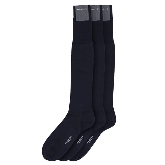 Ermenegildo Zegna Navy Blue Merino Wool Socks for Men ZEGNA