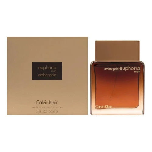 Euphoria Amber Gold Eau for Men with Jasmine and Bergamot Fragrance Features Men’s Cologne Calvin Klein