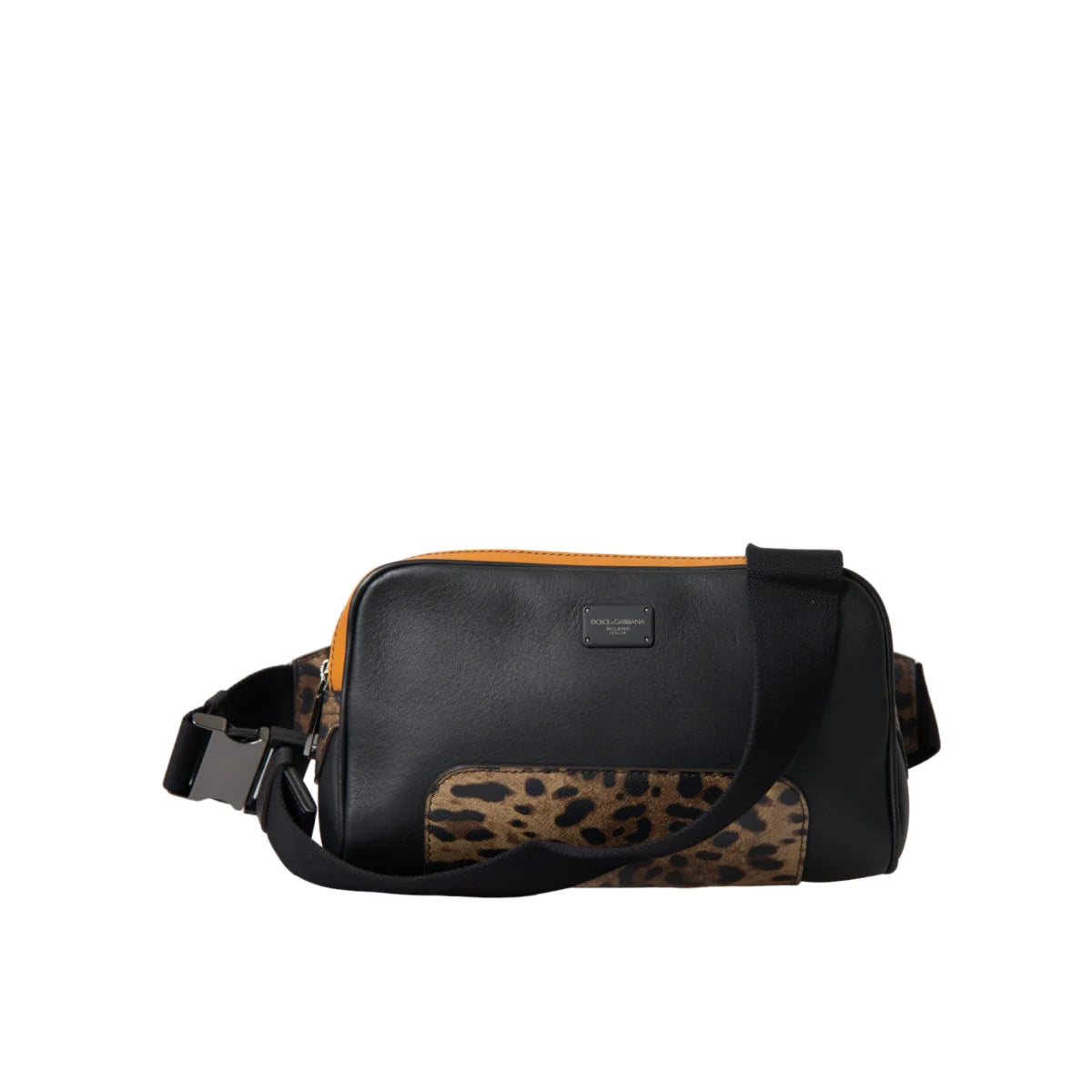 Exotic Leather Dolce Gabbana Leopard Belt Bag with Zippered Pockets &