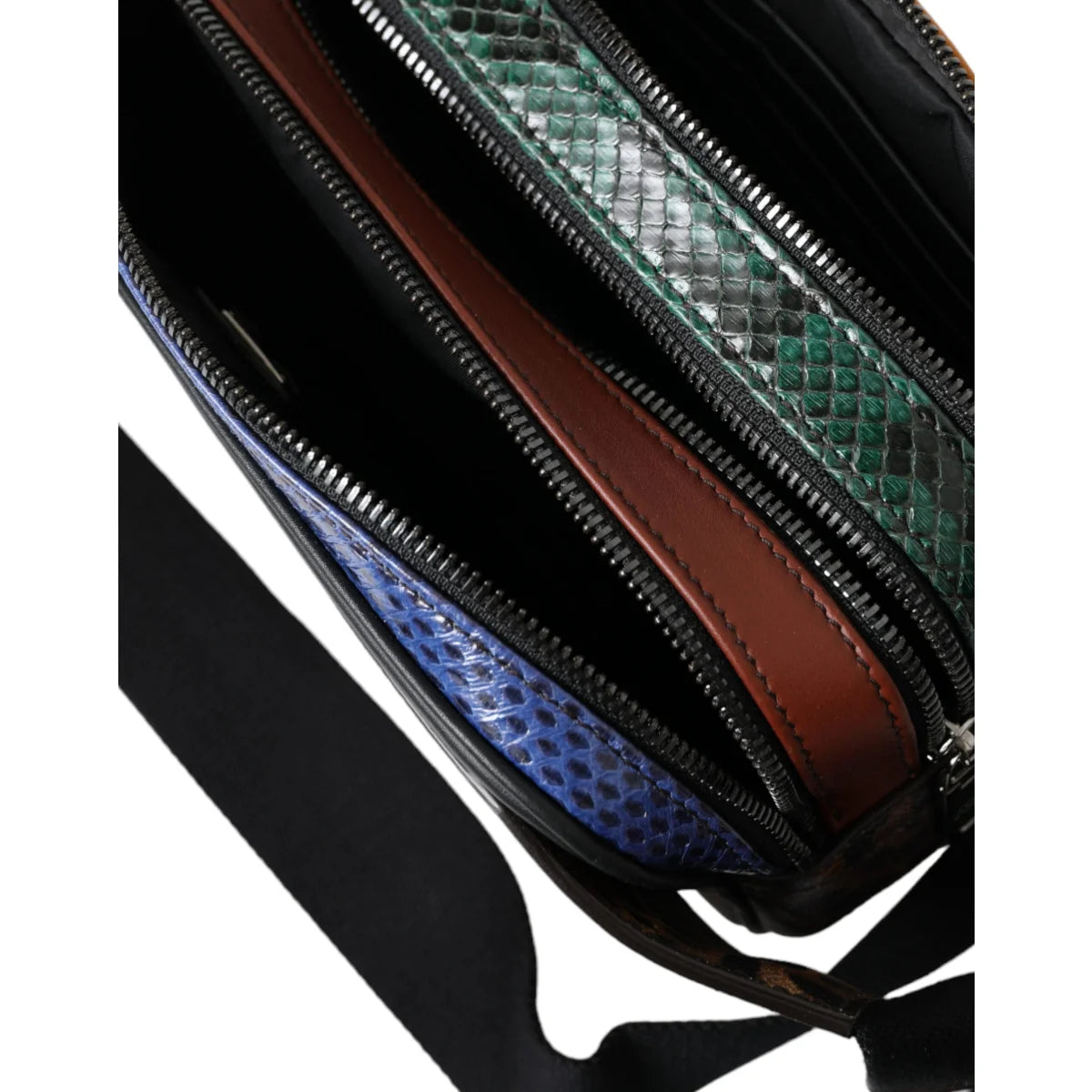 Exotic Leather Dolce Gabbana Leopard Belt Bag with Zippered Pockets &