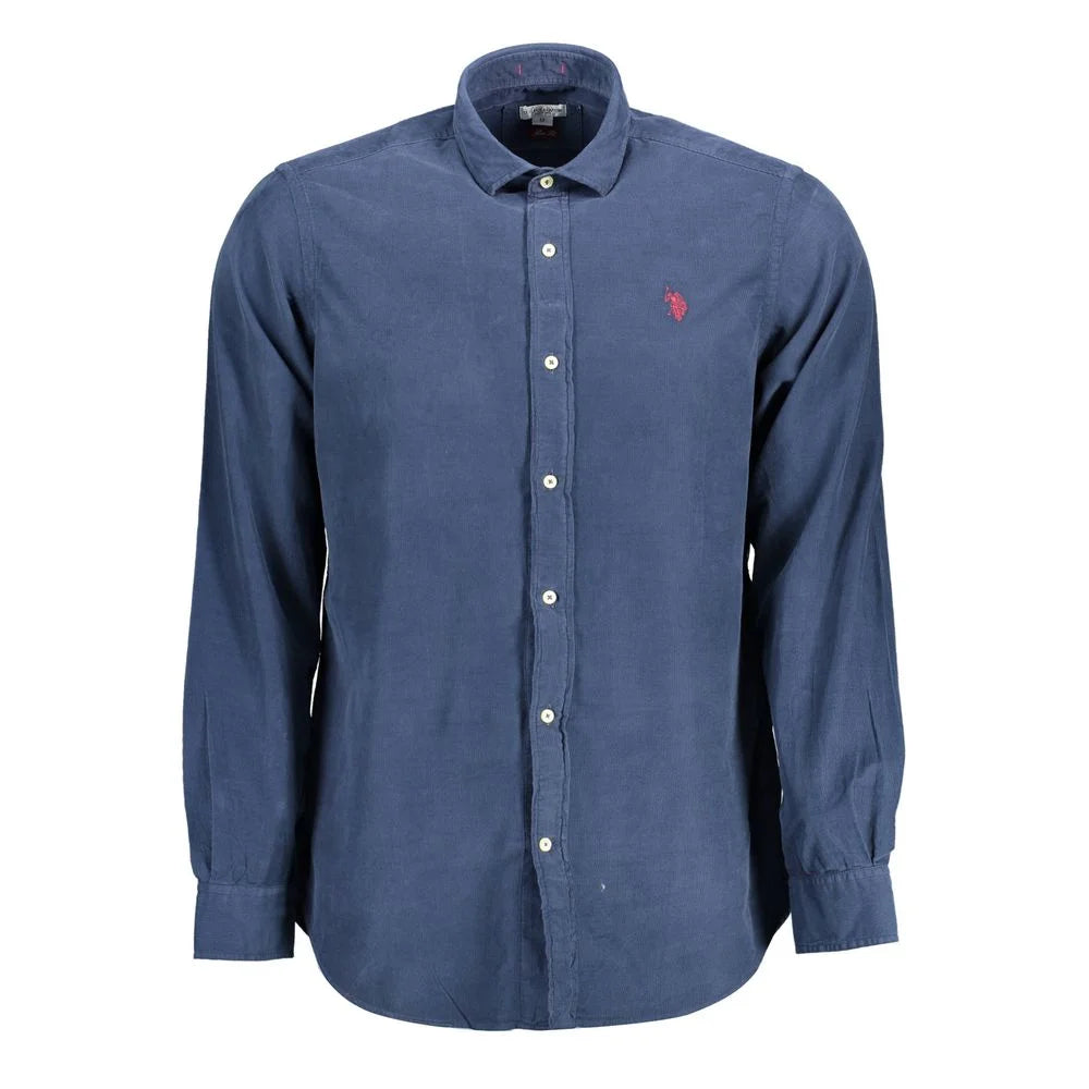 Experience Timeless Sophistication with Blue Cotton Men Shirt U.S. POLO ASSN.