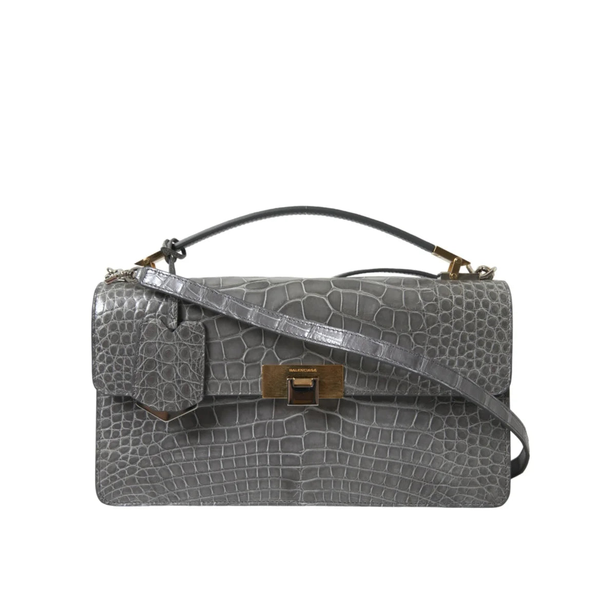 Exquisite Balenciaga Alligator Leather Medium Shoulder Bag
