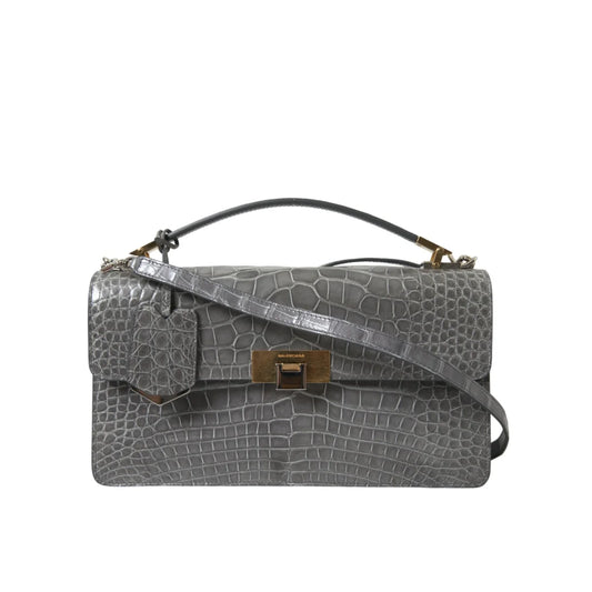 Exquisite Balenciaga Alligator Leather Medium Shoulder Bag