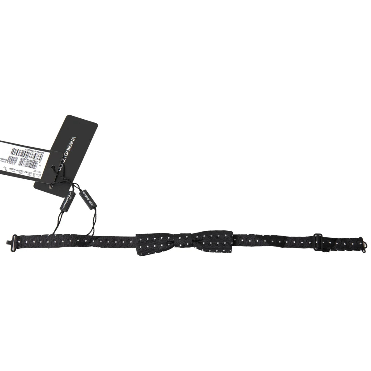 Exquisite Dolce Gabbana Bow Tie Silk Adjustable Neck Strap &