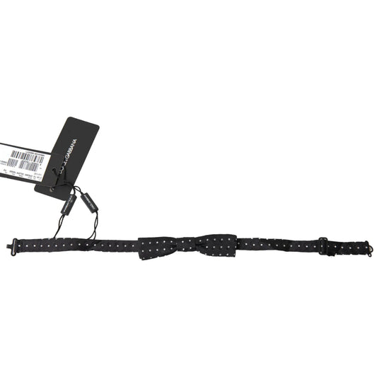 Exquisite Dolce Gabbana Bow Tie Silk Adjustable Neck Strap &