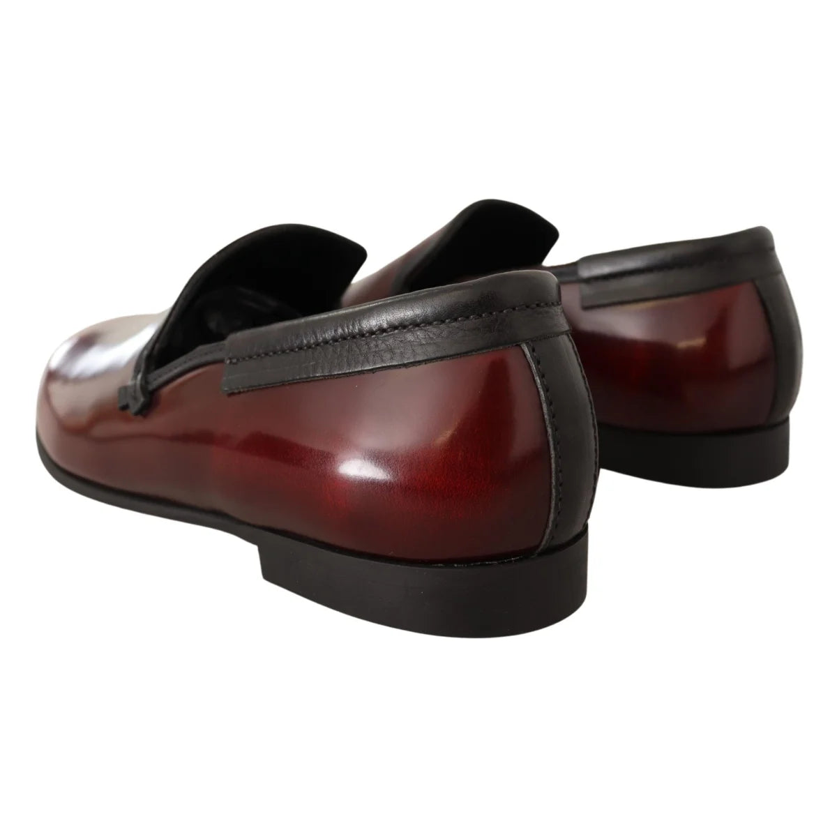 Exquisite Dolce Gabbana Leather Dress Loafers with Rubber Sole &