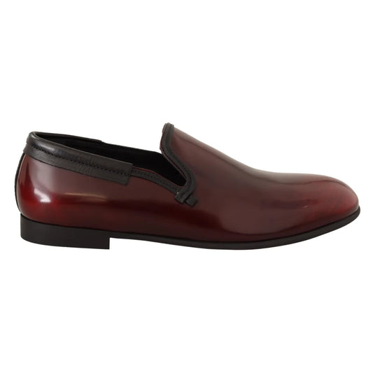 Exquisite Dolce Gabbana Leather Dress Loafers with Rubber Sole &