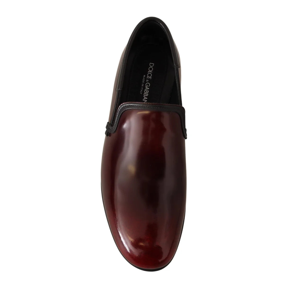 Exquisite Dolce Gabbana Leather Dress Loafers with Rubber Sole &