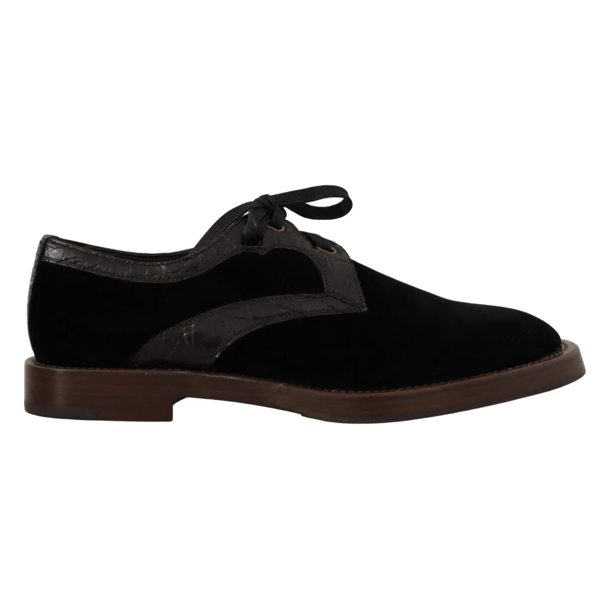 Exquisite Dolce & Gabbana Velvet Caiman Exotic Dress Shoes