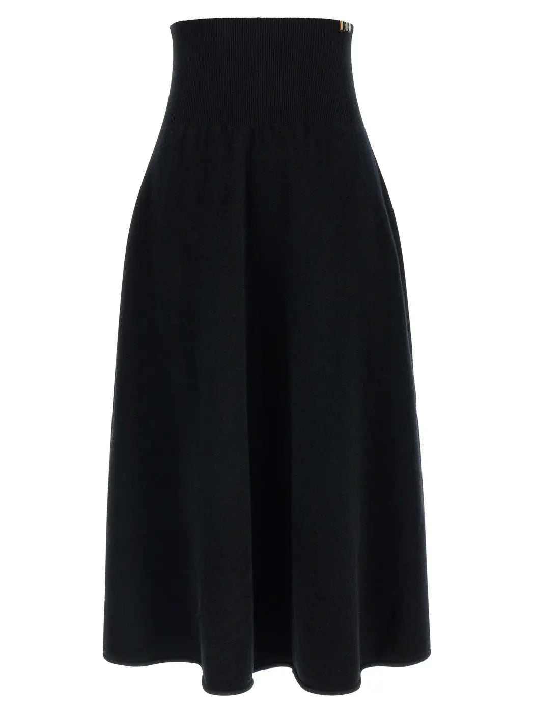 Extreme Cashmere Black Midi Skirt