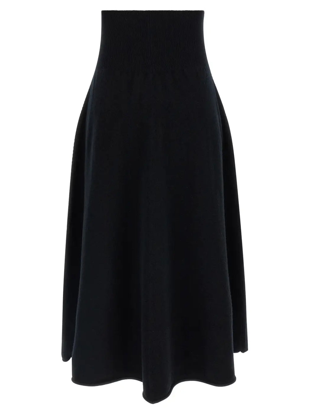 Extreme Cashmere Black Midi Skirt