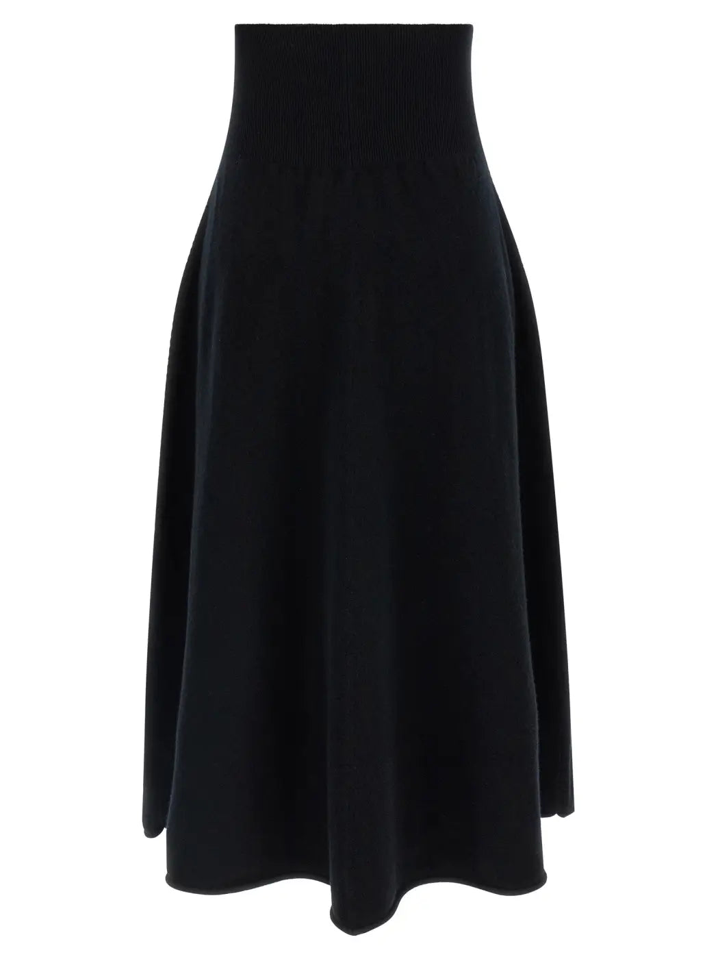 Extreme Cashmere Black Midi Skirt