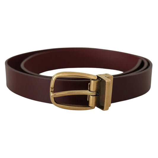 Eye Catching Dolce Gabbana Leather Belt with Gold Metal Buckle Accessory &