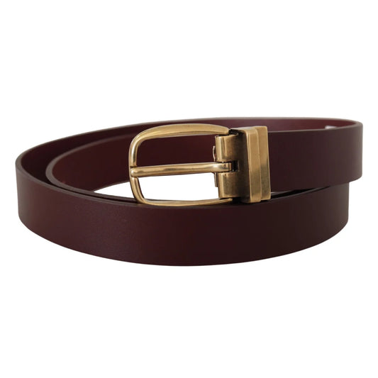 Eye Catching Dolce Gabbana Leather Belt with Gold Metal Buckle Accessory &