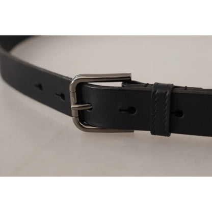 Eye Catching Dolce Gabbana Leather Belt With Sleek Metal Buckle &