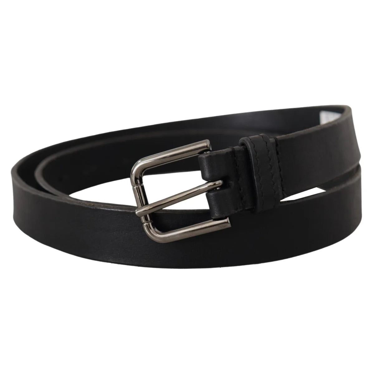 Eye Catching Dolce Gabbana Leather Belt With Sleek Metal Buckle &