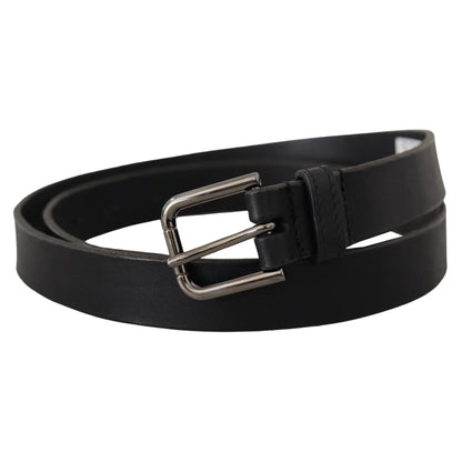 Eye Catching Dolce Gabbana Leather Belt With Sleek Metal Buckle &