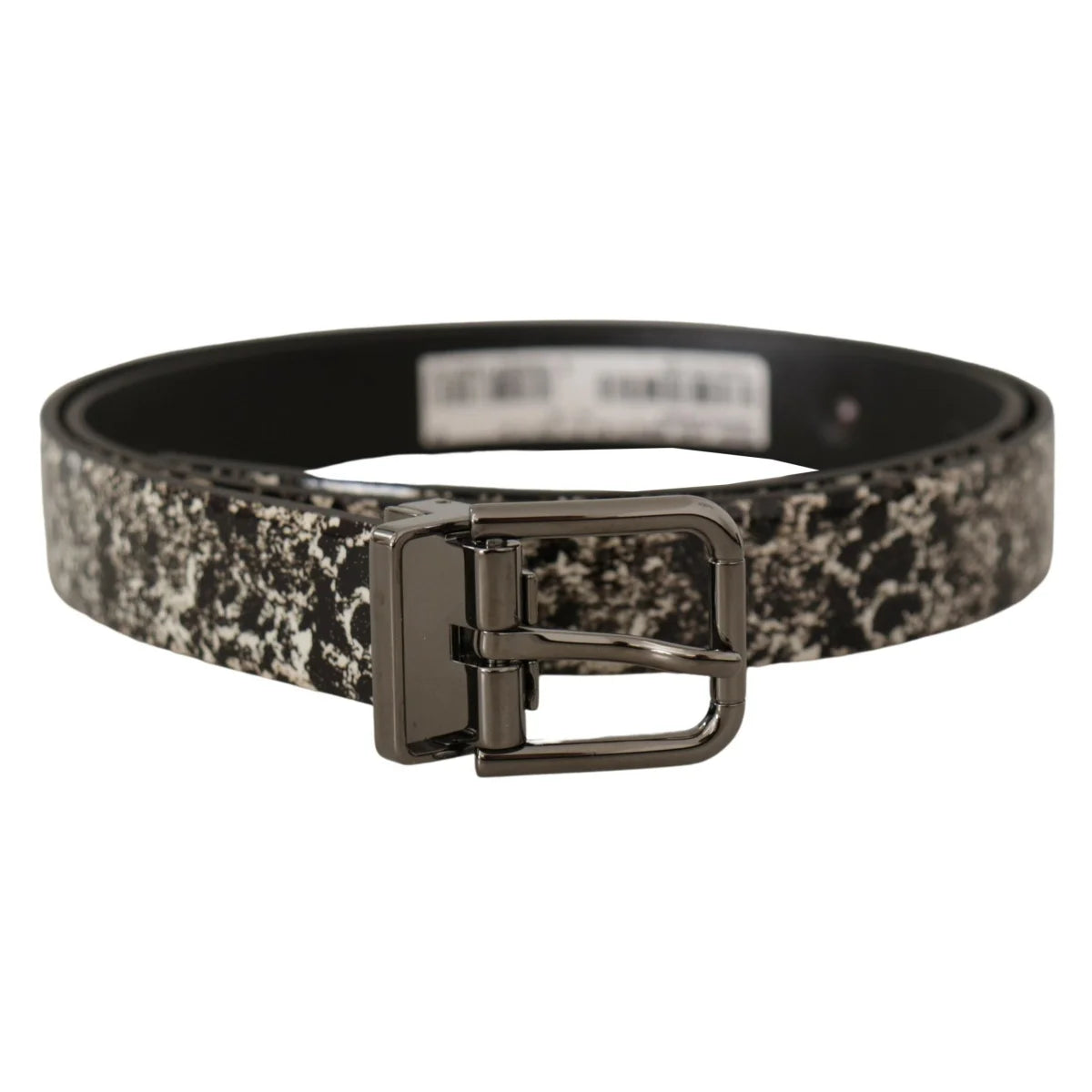 Eye Catching Dolce Gabbana Marble Print Leather Dress Belt &