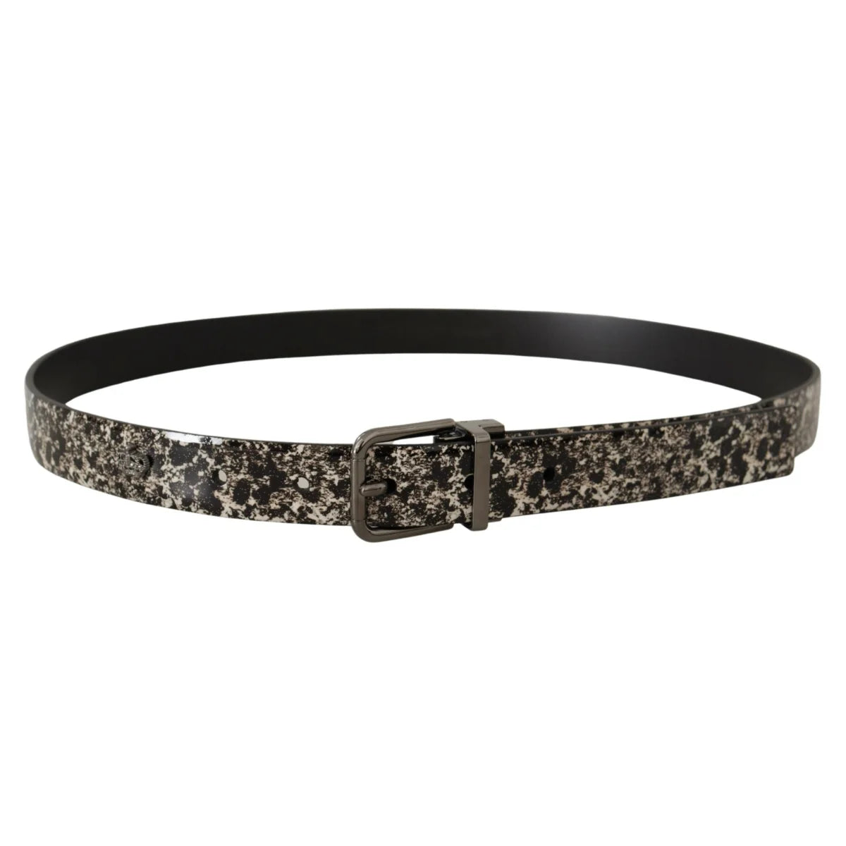 Eye Catching Dolce Gabbana Marble Print Leather Dress Belt &