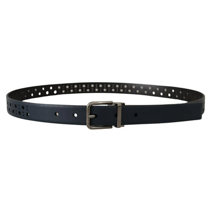 Eye Catching Dolce Gabbana Navy Blue Leather Belt &