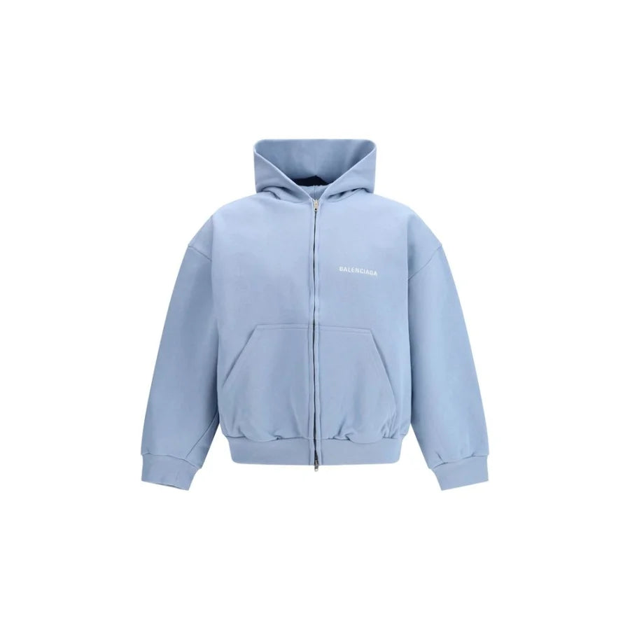 Balenciaga Blue Cotton Sweatshirt
