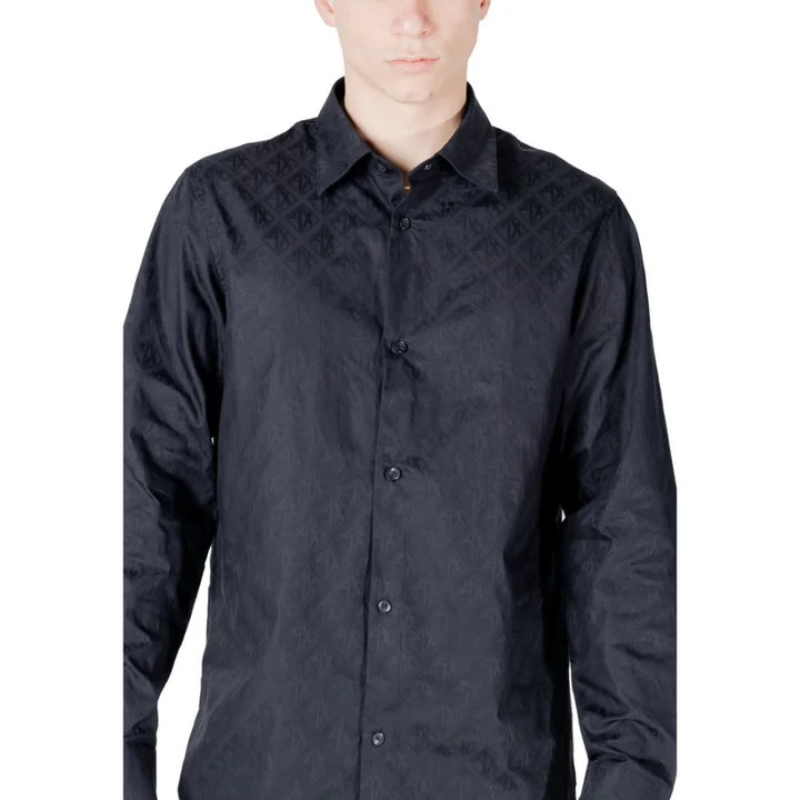 Armani Exchange Blue Cotton Shirt