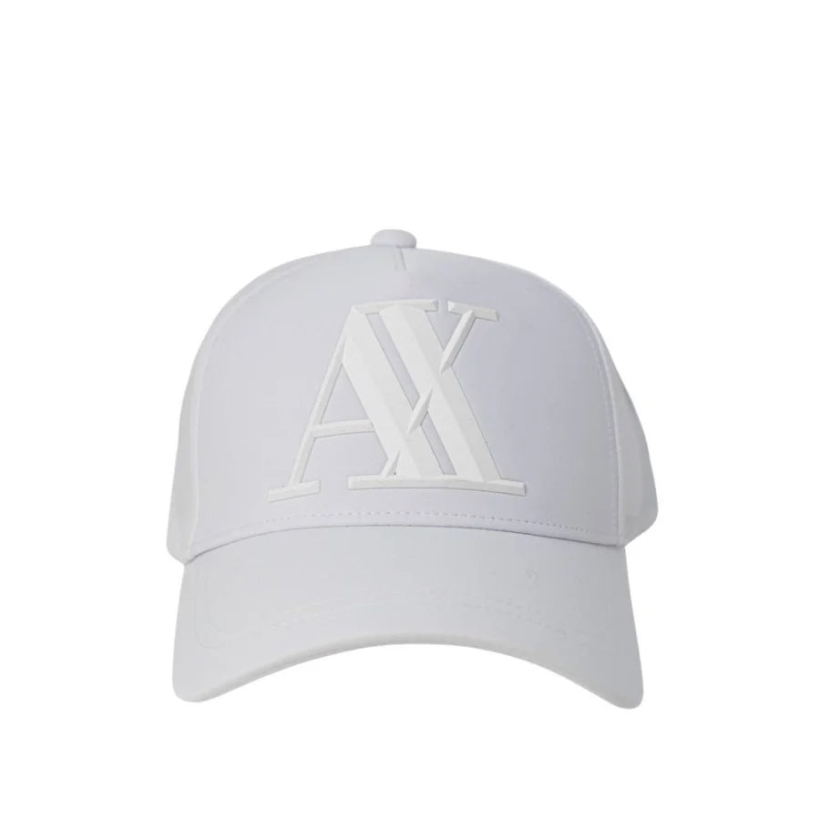 Armani Exchange White Cotton Cap (Baseball Hat)