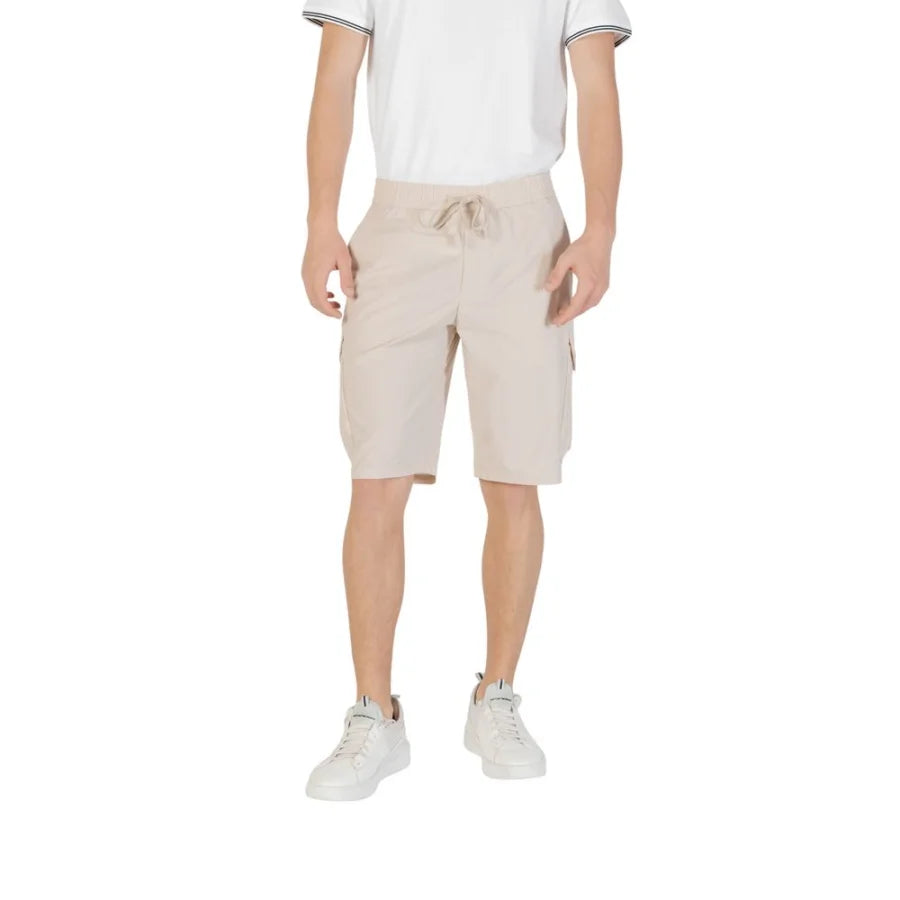 Hugo Boss Beige Polyester Bermuda Shorts