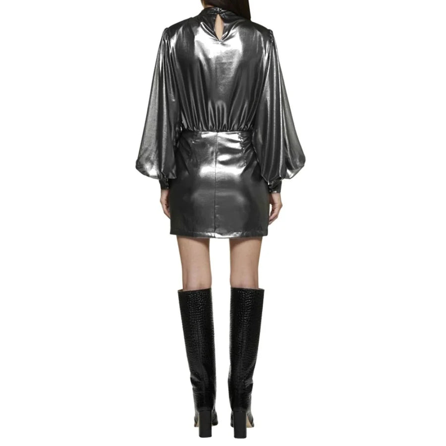 BLANCA VITA Silver Polyester Cocktail Dress