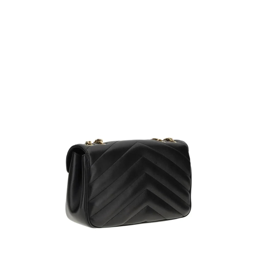 Saint Laurent Black Calf Leather Bos Taurus Shoulder Bag
