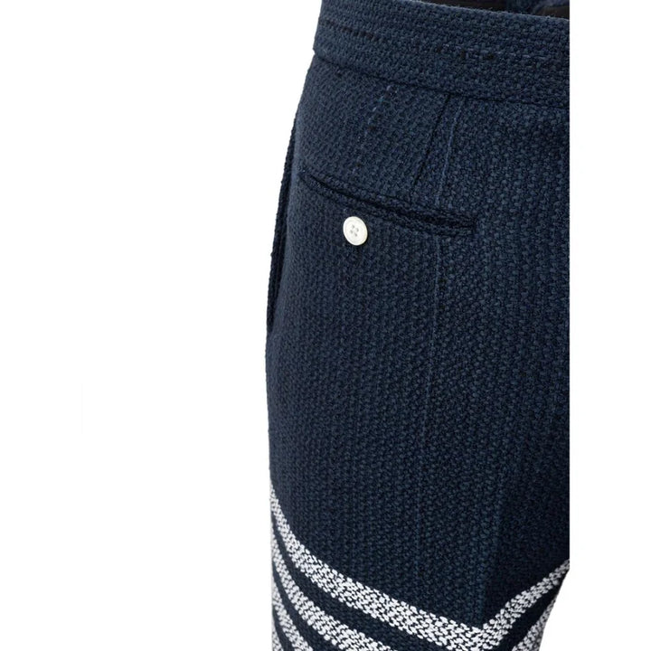 Thom Browne Blue Marabou Casual Pants