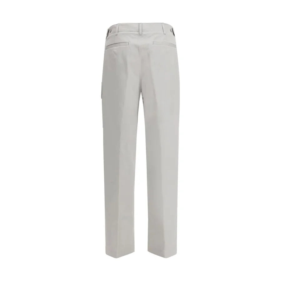 Fendi Silver Cotton Cargo Pants