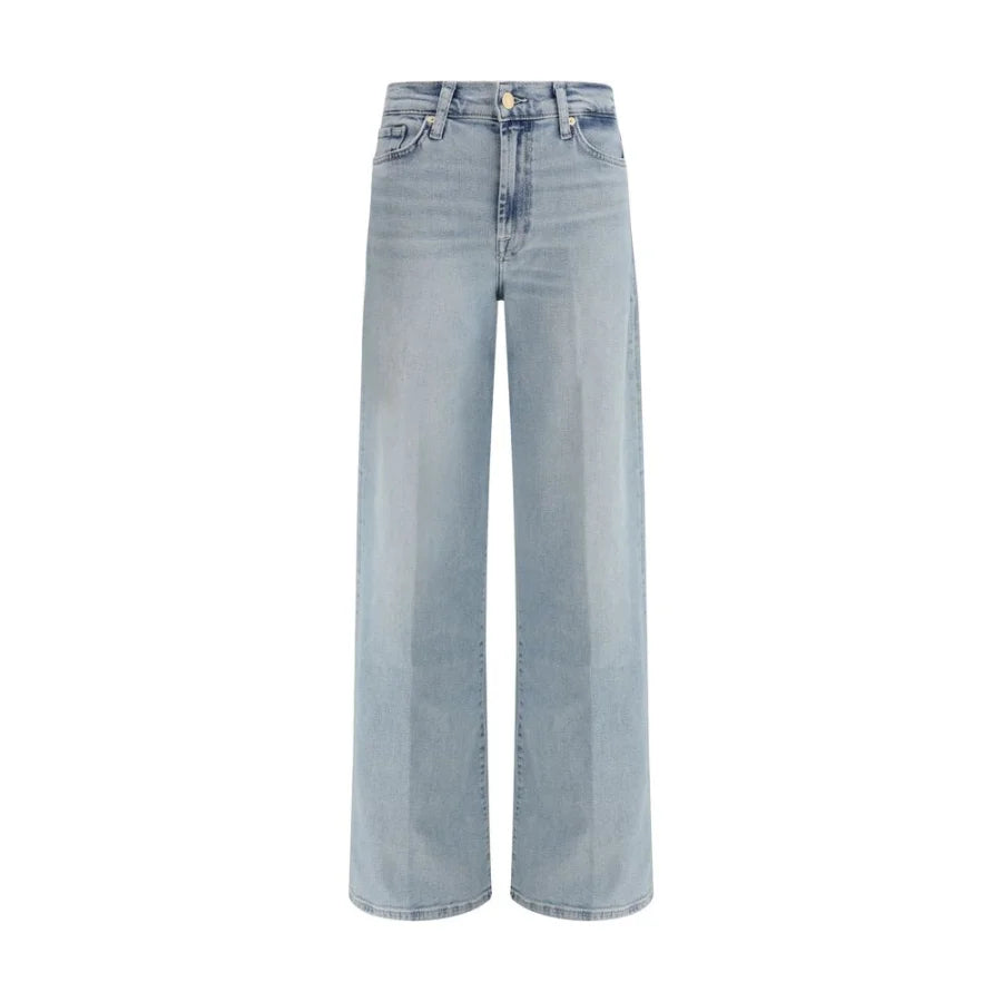 7FOR Blue Cotton Relaxed Fit Jeans