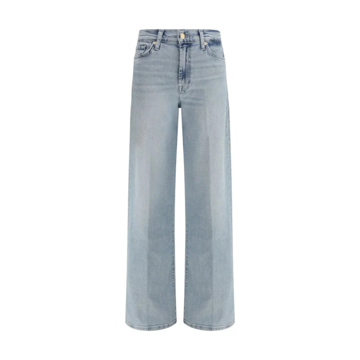 7FOR Blue Cotton Relaxed Fit Jeans