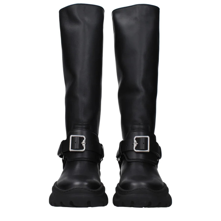 Burberry Black Leather Boots