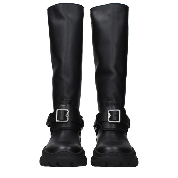 Burberry Black Leather Boots