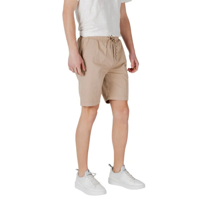 Gianni Lupo Beige Cotton Bermuda Shorts