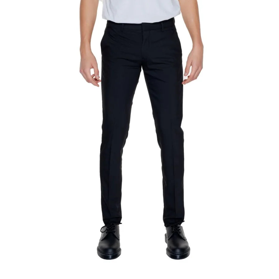 Antony Morato Black Polyester Dress Pants