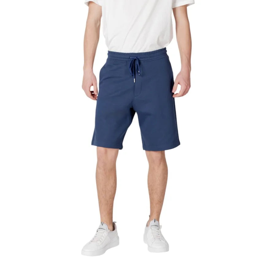 Replay Blue Cotton Bermuda Shorts