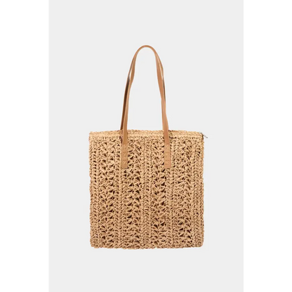 Summer Ready: Straw Braided Tote Bag Bags Shopping bags Trendsi