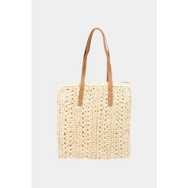 Trendsi Bags Shopping bags - Effortless Summer Style Straw Braided Tote Bag