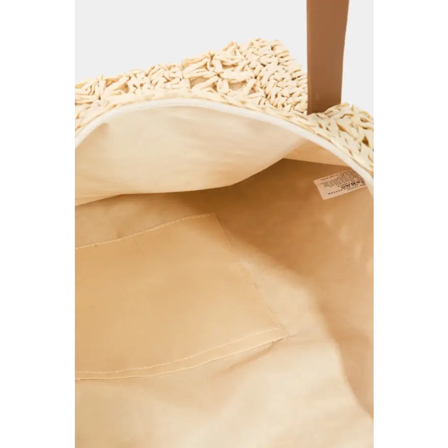 Trendsi Bags Shopping bags - Effortless Summer Style Straw Braided Tote Bag