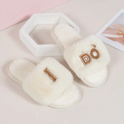 Indulge in Elegance with Luxurious Faux Fur Open Toe Slippers Shoes Sneakers Trendsi