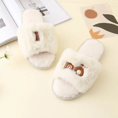 Indulge in Elegance with Luxurious Faux Fur Open Toe Slippers Shoes Sneakers Trendsi